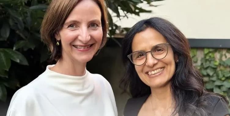 Maren Maas und Dr. Carla Batuca Branco, Foto aus dem Artikel der Lokalen Stimme Bad Godesberg